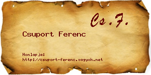 Csuport Ferenc névjegykártya
