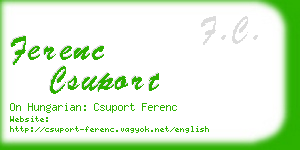 ferenc csuport business card